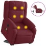 Sillón de masaje eléctrico reclinable elevable tela rojo tinto de , Sillones - Ref: Foro24-3205241, Precio: 302,32 €, Descuen...