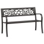 Banco de jardín 125 cm acero negro de vidaXL, Bancos de jardín - Ref: Foro24-317133, Precio: 105,19 €, Descuento: %