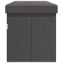 Banco de almacenaje plegable de lino sintético gris oscuro de , Bancos para recibidores y almacenamiento - Ref: Foro24-374904...