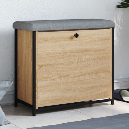 Banco zapatero con cajón abatible roble Sonoma 62x32x56 cm by , Benches for halls and storage - Ref: Foro24-835118, Price: 73...