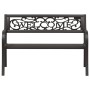 Gartenbank 125 cm aus schwarzem Stahl von vidaXL, Gartenbänke - Ref: Foro24-317133, Preis: 105,19 €, Rabatt: %
