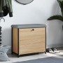 Banco zapatero con cajón abatible roble Sonoma 62x32x56 cm by , Benches for halls and storage - Ref: Foro24-835118, Price: 73...