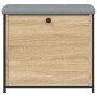 Banco zapatero con cajón abatible roble Sonoma 62x32x56 cm by , Benches for halls and storage - Ref: Foro24-835118, Price: 73...
