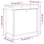 Banco zapatero con cajón abatible roble Sonoma 62x32x56 cm by , Benches for halls and storage - Ref: Foro24-835118, Price: 73...