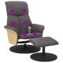 Sillón de masaje reclinable con reposapiés cuero sintético gris de , Sillones - Ref: Foro24-356639, Precio: 153,22 €, Descuen...