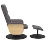 Sillón de masaje reclinable con reposapiés cuero sintético gris de , Sillones - Ref: Foro24-356639, Precio: 153,22 €, Descuen...