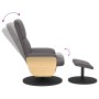 Sillón de masaje reclinable con reposapiés cuero sintético gris de , Sillones - Ref: Foro24-356639, Precio: 153,22 €, Descuen...