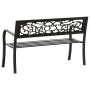 Banco de jardín 125 cm acero negro de vidaXL, Bancos de jardín - Ref: Foro24-317133, Precio: 105,19 €, Descuento: %