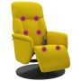 Sillón reclinable masaje con reposapiés terciopelo amarillo by , Armchairs - Ref: Foro24-356698, Price: 199,50 €, Discount: %