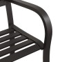 Banco de jardín 125 cm acero negro de vidaXL, Bancos de jardín - Ref: Foro24-317133, Precio: 105,19 €, Descuento: %