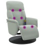 Sillón reclinable masaje con reposapiés terciopelo gris claro by , Armchairs - Ref: Foro24-356693, Price: 224,46 €, Discount: %