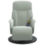 Sillón reclinable masaje con reposapiés terciopelo gris claro by , Armchairs - Ref: Foro24-356693, Price: 224,46 €, Discount: %