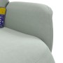 Sillón reclinable masaje con reposapiés terciopelo gris claro by , Armchairs - Ref: Foro24-356693, Price: 224,46 €, Discount: %