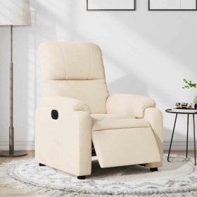 Sillón reclinable eléctrico tela de microfibra beige by , Armchairs - Ref: Foro24-3204920, Price: 283,60 €, Discount: %