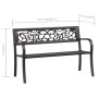 Banco de jardín 125 cm acero negro de vidaXL, Bancos de jardín - Ref: Foro24-317133, Precio: 105,19 €, Descuento: %