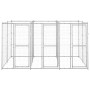 Perrera de exterior de acero galvanizado 7,26 m² de vidaXL, Casetas y cercados para perros - Ref: Foro24-3082283, Precio: 483...