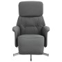 Sillón reclinable con reposapiés tela gris oscuro | Foro24.es | Tu tienda online para hogar, jardín y más Foro24.es