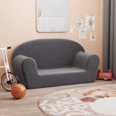 Sofá para niños de 2 plazas felpa suave gris antracita von , Baby- und Kleinkindmöbel - Ref: Foro24-356988, Preis: 45,53 €, R...