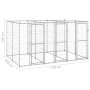 Außenzwinger aus verzinktem Stahl, 7,26 m² von vidaXL, Hundehütten und Zäune - Ref: Foro24-3082283, Preis: 484,22 €, Rabatt: %