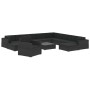 Set muebles de jardín y cojines 12 pzas ratán sintético negro von , Gartensets - Ref: Foro24-46750, Preis: 1,00 €, Rabatt: %