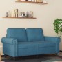 Sofá de 2 plazas terciopelo azul 120 cm by , Sofas - Ref: Foro24-359528, Price: 244,81 €, Discount: %