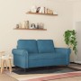 Sofá de 2 plazas terciopelo azul 120 cm by , Sofas - Ref: Foro24-359528, Price: 244,81 €, Discount: %