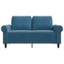 Sofá de 2 plazas terciopelo azul 120 cm by , Sofas - Ref: Foro24-359528, Price: 244,81 €, Discount: %