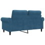 Sofá de 2 plazas terciopelo azul 120 cm de , Sofás - Ref: Foro24-359528, Precio: 244,69 €
