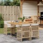 Set comedor de jardín 5 pzas con cojines ratán sintético beige by , Garden sets - Ref: Foro24-3210904, Price: 299,87 €, Disco...