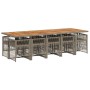 Set de comedor de jardín 11 pzas y cojines ratán sintético gris by , Garden sets - Ref: Foro24-3210938, Price: 765,18 €, Disc...