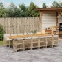 Set comedor de jardín con cojines 13 pzas ratán sintético beige by , Garden sets - Ref: Foro24-3210952, Price: 923,17 €, Disc...