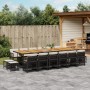 Set de muebles jardín 17 pzas con cojines ratán sintético negro von , Gartensets - Ref: Foro24-3211011, Preis: 1,00 €, Rabatt: %