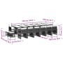 Set de muebles jardín 17 pzas con cojines ratán sintético negro von , Gartensets - Ref: Foro24-3211011, Preis: 1,00 €, Rabatt: %