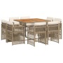 Set comedor de jardín 9 pzas con cojines ratán sintético beige von , Gartensets - Ref: Foro24-3211024, Preis: 544,63 €, Rabat...