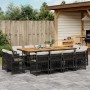 Set comedor de jardín con cojines 13 pzas ratán sintético negro by , Garden sets - Ref: Foro24-3211047, Price: 770,35 €, Disc...