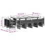 Set comedor de jardín con cojines 13 pzas ratán sintético negro by , Garden sets - Ref: Foro24-3211047, Price: 770,35 €, Disc...