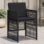 Sillas de jardín con cojines 4 unidades ratán sintético negro by , Garden chairs - Ref: Foro24-364967, Price: 168,49 €, Disco...