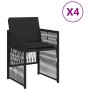 Sillas de jardín con cojines 4 unidades ratán sintético negro by , Garden chairs - Ref: Foro24-364967, Price: 168,49 €, Disco...