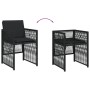 Sillas de jardín con cojines 4 unidades ratán sintético negro by , Garden chairs - Ref: Foro24-364967, Price: 168,49 €, Disco...