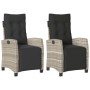 Sillón reclinable jardín y reposapiés 2 uds ratán PE gris claro von , Gartenstühle - Ref: Foro24-365246, Preis: 284,43 €, Rab...