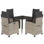Set comedor de jardín 5 pzas cojines ratán sintético gris claro by , Garden sets - Ref: Foro24-3212844, Price: 568,46 €, Disc...