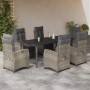 Set comedor jardín 7 pzas y cojines ratán sintético gris claro von , Gartensets - Ref: Foro24-3213042, Preis: 1,00 €, Rabatt: %