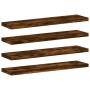 Estantes pared 4 uds madera ingeniería roble humo 40x10x1,5 cm von , Regale - Ref: Foro24-838195, Preis: 15,85 €, Rabatt: %