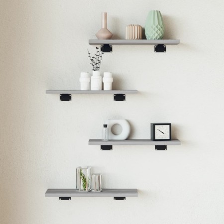 Estantes pared 2 uds madera ingeniería gris Sonoma 40x10x1,5 cm von , Regale - Ref: Foro24-838197, Preis: 17,50 €, Rabatt: -5%%