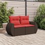 Sofá de jardín con cojines 2 plazas ratán sintético marrón by , Outdoor sofas - Ref: Foro24-366245, Price: 194,24 €, Discount: %
