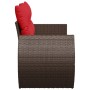 Sofá de jardín con cojines 2 plazas ratán sintético marrón by , Outdoor sofas - Ref: Foro24-366245, Price: 194,24 €, Discount: %