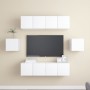 Set de muebles de salón TV 6 piezas madera de ingeniería blanco von , TV-Möbel - Ref: Foro24-3078682, Preis: 191,56 €, Rabatt: %