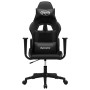 Silla gaming con masaje cuero sintético negro