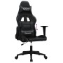 Silla gaming con masaje cuero sintético negro