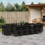 Set comedor de jardín con cojines 15 pzas ratán sintético negro by , Garden sets - Ref: Foro24-3211051, Price: 858,76 €, Disc...